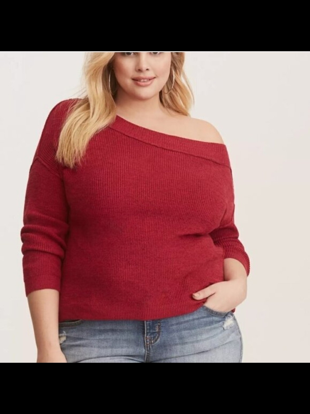 Torrid Off Shoulder Pullover Sweater